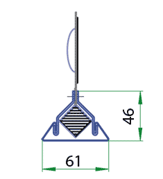 <center>Тип 3,84 F подпружиненная отсекающея шина без защиты</center>